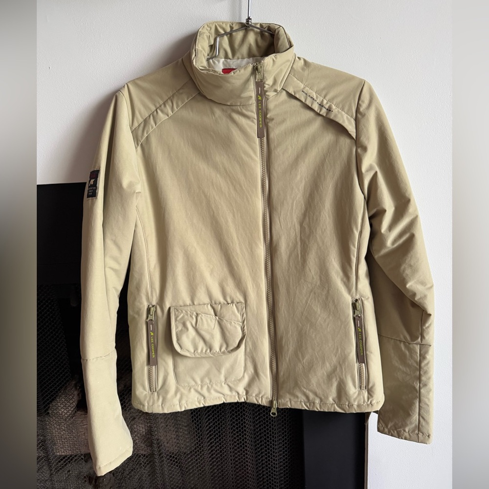 Lee Cooper Military Spec Tactical Style Tan Khaki Warm Puff Jacket w Pockets M